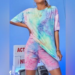 SHEIN Tie Dye Lounge Set